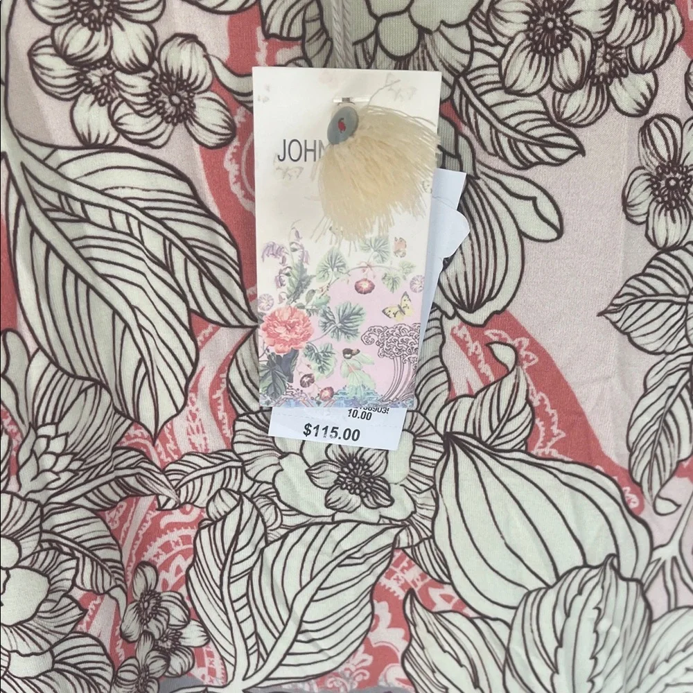 Johnny Was Multicolor Floral Short Sleeve Top - Picture 3 of 3